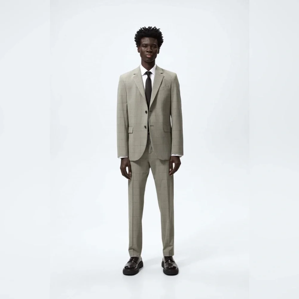 SALE!NWT $149 ZARA CHECKERED SUIT BLAZER SIZE 40